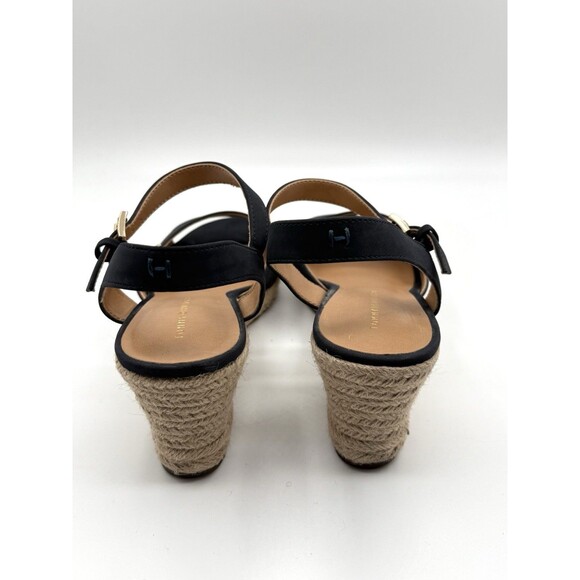 Tommy Hilfiger Gallie Espadrilles Women's Wedges Ankle Buckle Navy Sandals 10M - Picture 4 of 5